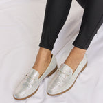 Forever Link Rhinestone Point Toe Loafers - All Mine Now Clothing