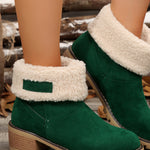 Thermal Fuzzy Block Heel Boots - All Mine Now Clothing