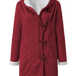 Full Size Pocketed Long Sleeve Hooded Toggle Jacket - All Mine Now Clothing