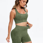 Scoop Neck Wide Strap Top and Shorts Active Set - All Mine Now Clothing