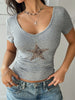 Devine Star Scoop Neck Short Sleeve Tee