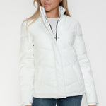 Snobbish Pocketed Zip Up Turtleneck Puffer Jacket - All Mine Now Clothing