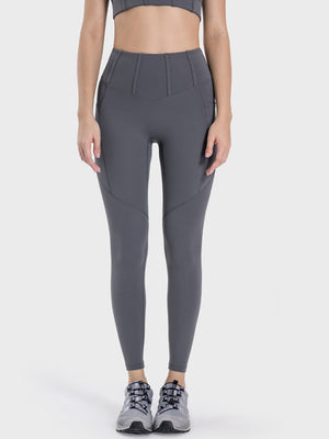 Millennia Pocketed High Waist Active Leggings - All Mine Now Clothing