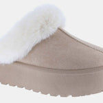 Weeboo Thick Bottom Fur Trim Snow Slippers - All Mine Now Clothing