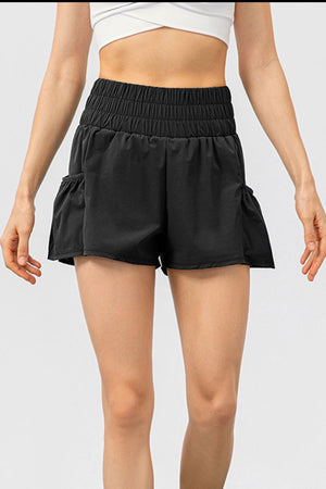 Elastic Waist Pocketed Active Shorts - All Mine Now Clothing