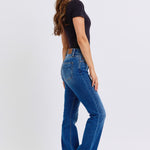 Judy Blue Full Size Run Mid-Rise Bootcut Jeans with Thermal Lining Trendsi