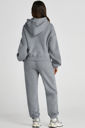 Dropped Shoulder Hooded Top and Pants Active Set - All Mine Now Clothing