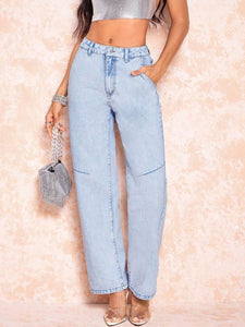 Straight Leg Jeans with Pockets - All Mine Now Clothing