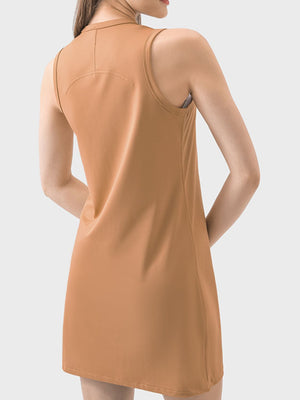 Millennia Round Neck Sleeveless Active Dress - All Mine Now Clothing