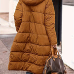 Full Size Zip Up Sherpa Hooded Coat Trendsi