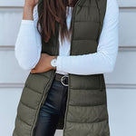 Plus Size Zip Up Hooded Vest Coat - All Mine Now Clothing