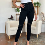 Judy Blue Full Size Distressed Tummy Control High Waist Skinny Jeans - All Mine Now Clothing