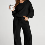 V-Neck Long Sleeve Top and Pants Active Set - All Mine Now Clothing