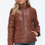 YMI Pocketed Zip Up Turtleneck Puffer Jacket - All Mine Now Clothing