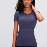 Millennia Round Neck Short Sleeve Active T-Shirt - All Mine Now Clothing