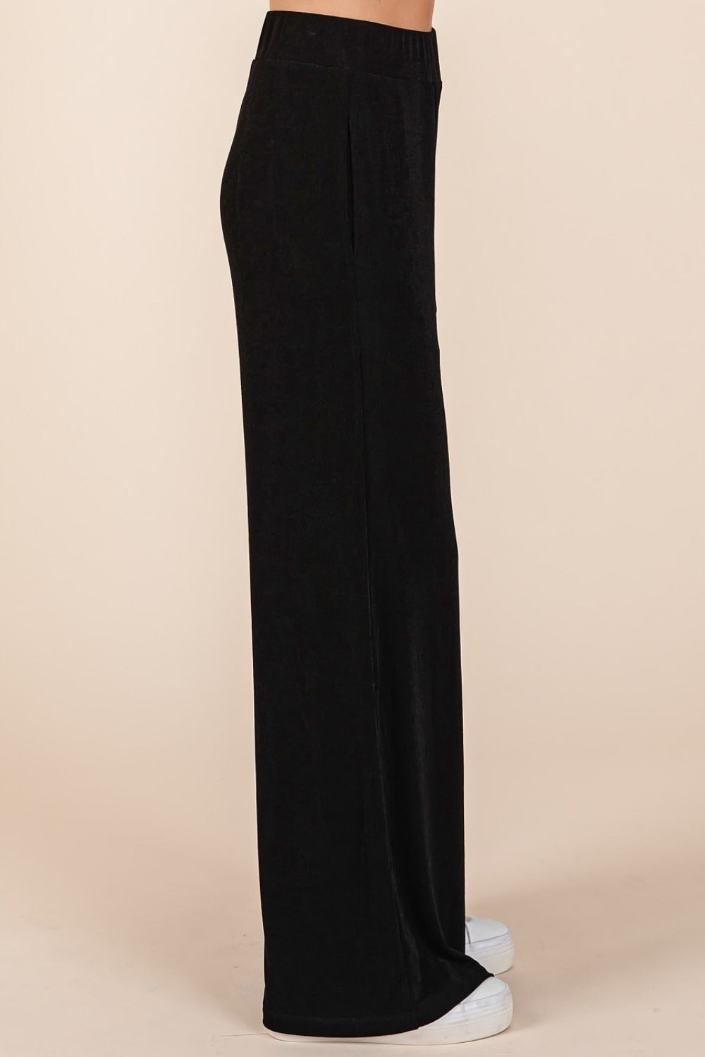 Mittoshop Elastic Waist Pants with Side Pockets Trendsi