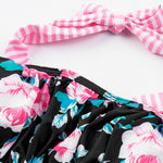 Mixed Print Tie-Back Two-Piece Swimsuit - All Mine Now Clothing