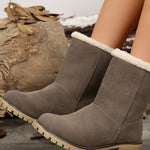 Thermal Fuzzy Block Heel Boots - All Mine Now Clothing