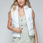 Snobbish Zip Up Quilted Hooded Vest - All Mine Now Clothing