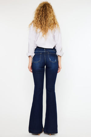 Kancan Mid Rise Slim Flare Jeans Trendsi