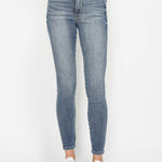 Judy Blue Full Size Tummy Control Contrast Wash Skinny Jeans Trendsi