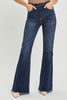 RISEN High Waist Raw Hem Flare Jeans - All Mine Now Clothing