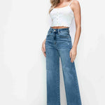 bytos Full Size High Rise Wide Leg Jeans with Pockets Trendsi