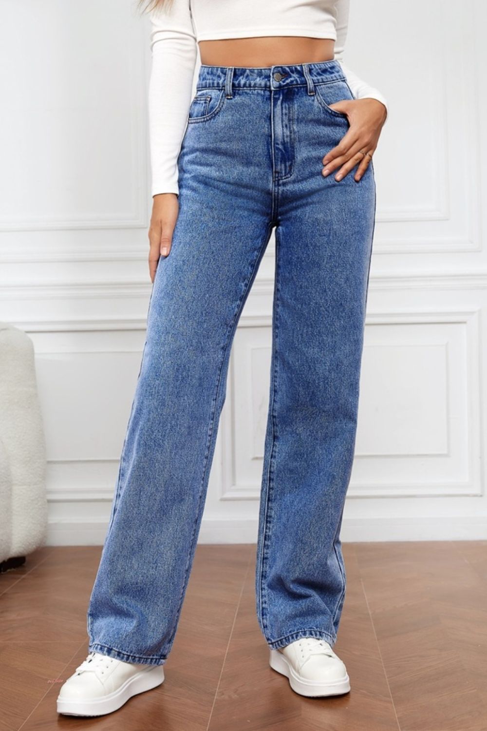 High Waist Straight Jeans - All Mine Now Clothing