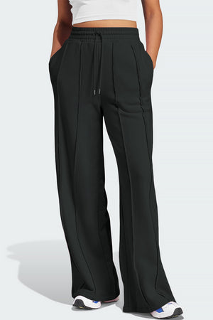 Drawstring Wide Leg Active Pants - All Mine Now Clothing