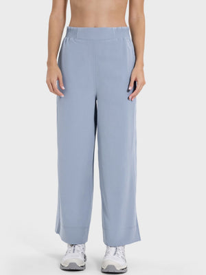 Millennia Slit Wide Leg Active Pants - All Mine Now Clothing