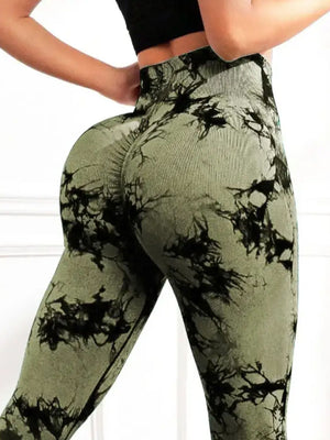 Tie-Dye High Waist Active Leggings - All Mine Now Clothing