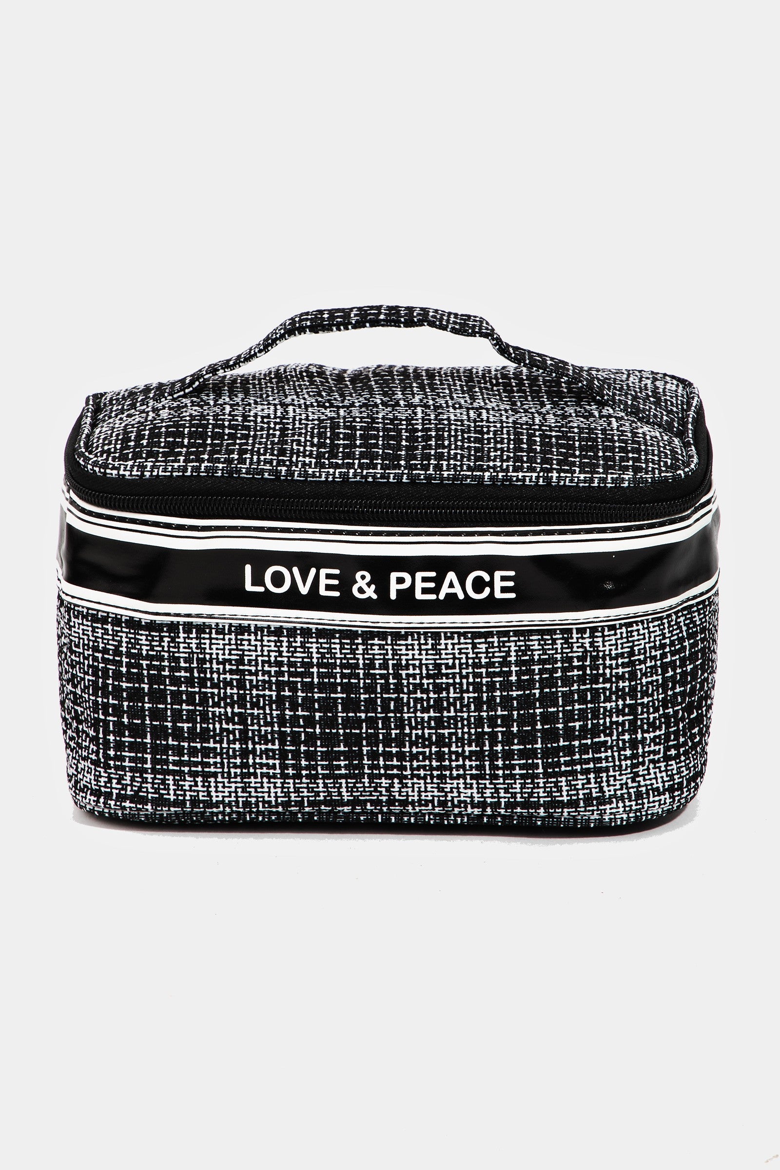 Fame Love & Peace Striped Handle Bag - All Mine Now Clothing