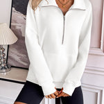 Ivy Lane Half Zip Raglan Sleeve Sweatshirt - All Mine Now Clothing