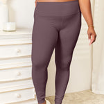 Double Take Wide Waistband Sports Leggings - All Mine Now Clothing