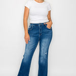 bytos Full Size High Rise Bootcut Jeans with Pockets - All Mine Now Clothing