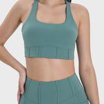 Millennia Square Neck Wide Strap Active Tank - All Mine Now Clothing