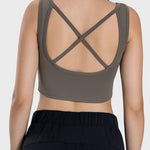 Millennia Crisscross Square Neck Active Tank - All Mine Now Clothing