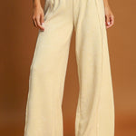 Umgee Elastic Waist Wide Leg Pants - All Mine Now Clothing