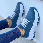 Lace-Up Round Neck Platform Sneakers - All Mine Now Clothing