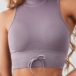 Mock Neck Ribbed Sports Tank - All Mine Now Clothing