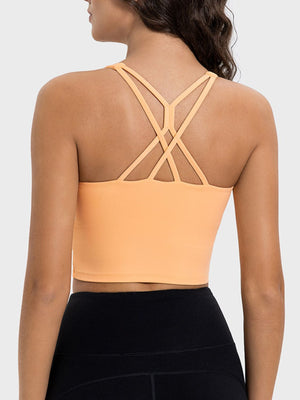 Millennia Crisscross Round Neck Active Tank - All Mine Now Clothing