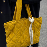 Quilted Nylon Large Tote Bag - All Mine Now Clothing