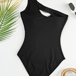 Cutout One Shoulder Sleeveless One-Piece Swimwear - All Mine Now Clothing