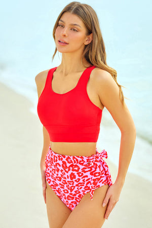 Two-Tone Tied Two-Piece Swimsuit - All Mine Now Clothing