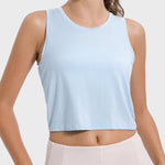 Millennia Drawstring Cutout Round Neck Active Tank - All Mine Now Clothing