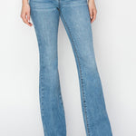 RISEN Mid Rise Flare Jeans with Pockets - All Mine Now Clothing