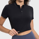 Millennia Quarter Zip Short Sleeve Active T-Shirt - All Mine Now Clothing