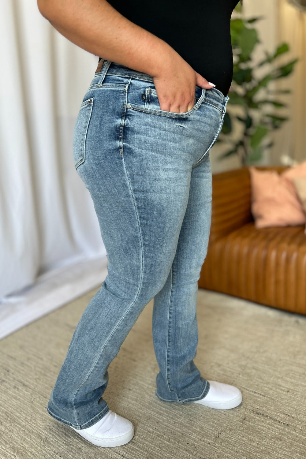 Judy Blue Full Size Medium Rise Bootcut Jeans - All Mine Now Clothing