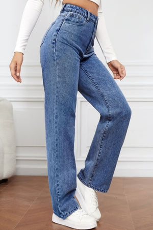 High Waist Straight Jeans - All Mine Now Clothing