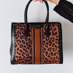 David Jones Leopard Contrast Rivet Handbag - All Mine Now Clothing